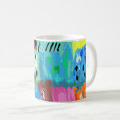 Farbige Pflaster Kaffeetasse (VorderseiteRechts)