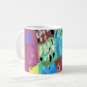 Farbige Pflaster Kaffeetasse (Vorderseite Links)
