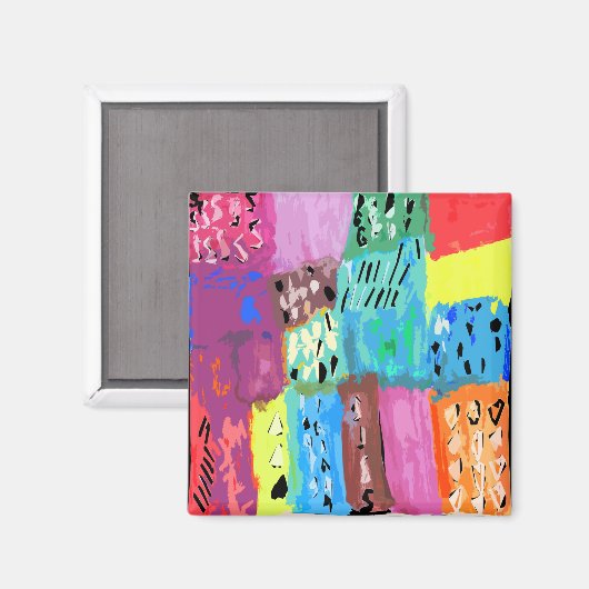 Farbige Pflaster Magnet (Vorderseite/Rückseite)