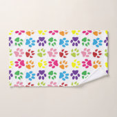 Farbige Pfoten, Hundepfoten, Katzenpaws Badhandtuch Set (Handtuch)