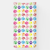 Farbige Pfoten, Hundepfoten, Katzenpaws Banner (Vertikal)