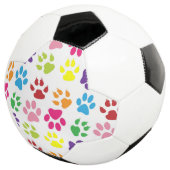 Farbige Pfoten, Hundepfoten, Katzenpaws Fußball (Dreiviertel)