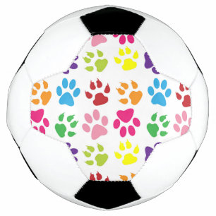 Farbige Pfoten, Hundepfoten, Katzenpaws Fußball
