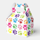 Farbige Pfoten, Hundepfoten, Katzenpaws Geschenkschachtel (Rückseite)