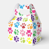 Farbige Pfoten, Hundepfoten, Katzenpaws Geschenkschachtel (Vorderseite)