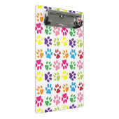 Farbige Pfoten, Hundepfoten, Katzenpaws Mini Klemmbrett (Schrägansicht)