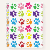 Farbige Pfoten, Hundepfoten, Katzenpaws Notizblock (Vorderseite)