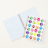 Farbige Pfoten, Hundepfoten, Katzenpaws Notizblock (Innenseite)