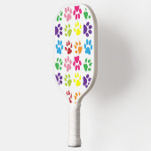 Farbige Pfoten, Hundepfoten, Katzenpaws Pickleball Schläger (Links)