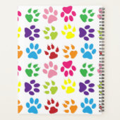 Farbige Pfoten, Hundepfoten, Katzenpaws Planer (Rückseite)