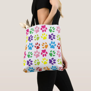 Farbige Pfoten, Hundepfoten, Katzenpaws Tasche