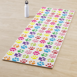 Farbige Pfoten, Hundepfoten, Katzenpaws Yogamatte