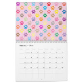 Farbige Pfoten Kalender (Feb 2026)