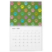 Farbige Pfoten Kalender (Mär 2027)