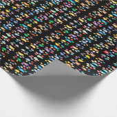 Farbige Pfotendrucke Geschenkpapier (Ecke)