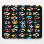 Farbige Pfotendrucke Mousepad (Vorne)