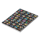 Farbige Pfotendrucke Notizblock (Rotiert)