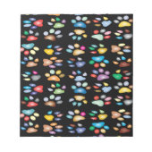 Farbige Pfotendrucke Notizblock (Vorderseite)