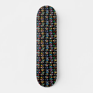 Farbige Pfotendrucke Skateboard
