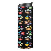 Farbige Pfotendrucke Thermosbecher (Nach links gedreht)