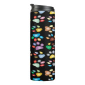 Farbige Pfotendrucke Thermosbecher (Nach rechts gedreht)