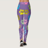 Farbige Pfotenmuster Leggings (Rückseite)
