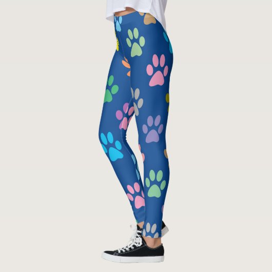 Farbige Pfotenmuster Leggings (Links)