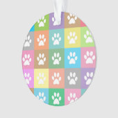 Farbige Pfotenmuster Ornament (Vorderseite)