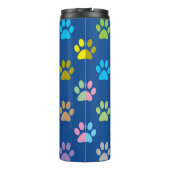 Farbige Pfotenmuster Thermosbecher (Rückseite)