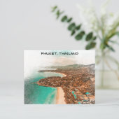 Farbige Phuket Thailand Küstensicht Postkarte (Stehend Vorderseite)