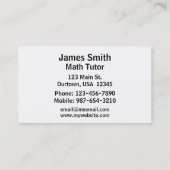 Farbige Pi berechnet Visitenkarte (Rückseite)