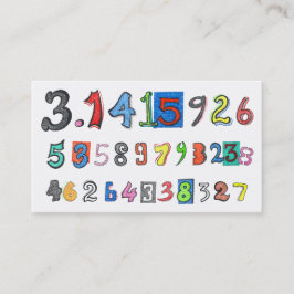 Farbige Pi berechnet Visitenkarte