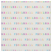 Farbige Pickleball-Schrift weiß Stoff (Muster)