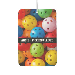 Farbige Pickleballs, benutzerdefinierter Text Autolufterfrischer