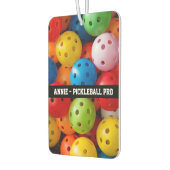 Farbige Pickleballs, benutzerdefinierter Text Autolufterfrischer (Links)