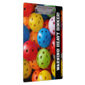 Farbige Pickleballs, benutzerdefinierter Text Klemmbrett (Rechts)