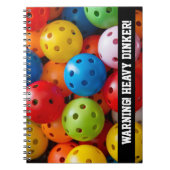 Farbige Pickleballs, benutzerdefinierter Text Notizblock (Vorderseite)
