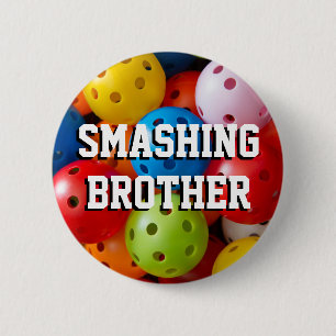 Farbige Pickleballs Button