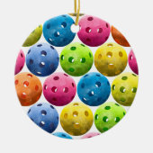 Farbige Pickleballs - Keramik Ornament (Vorne)