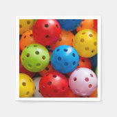 Farbige Pickleballs Serviette (Vorderseite)
