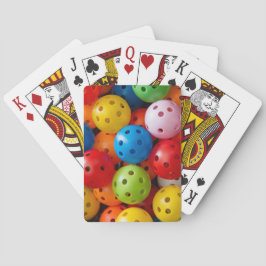 Farbige Pickleballs Spielkarten