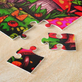Farbige Pilze 30 große Teile auf einer  Puzzle (Seite)