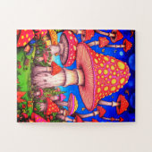 Farbige Pilze 30 große Teile auf einer  Puzzle (Horizontal)