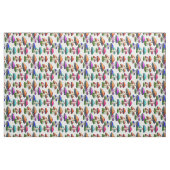 Farbige Pilze auf weißem Hintergrund Textil Stoff (Fat Quarter (45,7 x 55,9 cm))