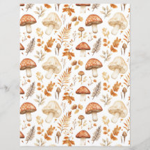 Farbige Pilze fallen Muster Scrapbook Papier