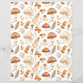 Farbige Pilze fallen Muster Scrapbook Papier