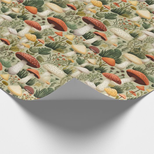 Farbige Pilze - Geschenkpapier (Ecke)