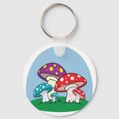 Farbige Pilze Schlüsselanhänger (Vorderseite)