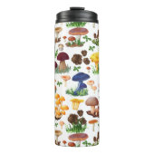 Farbige Pilze und Gras Thermosbecher (Vorderseite)