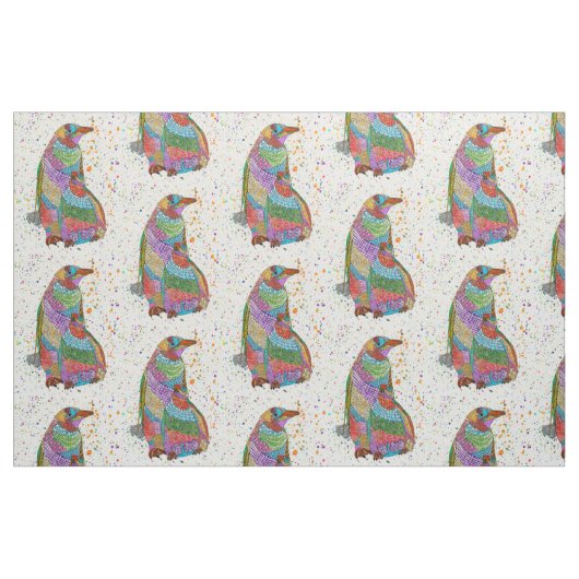 Farbige Pinguine und Baby Chick Fabric Stoff (Fat Quarter (45,7 x 55,9 cm))